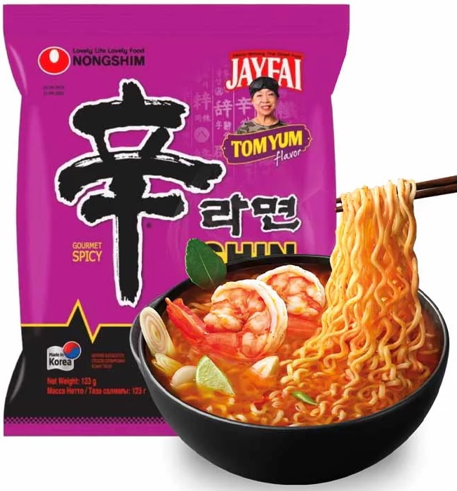 Koreańska Zupka Błyskawiczna Instant Ostra Shin Ramyun Tom Yum 123g NONG SHIM